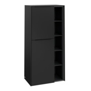 V&B Mittelschrank Subway 3.0 57,4x120x36,2cm, Sch L/Gr vo b, volc bla