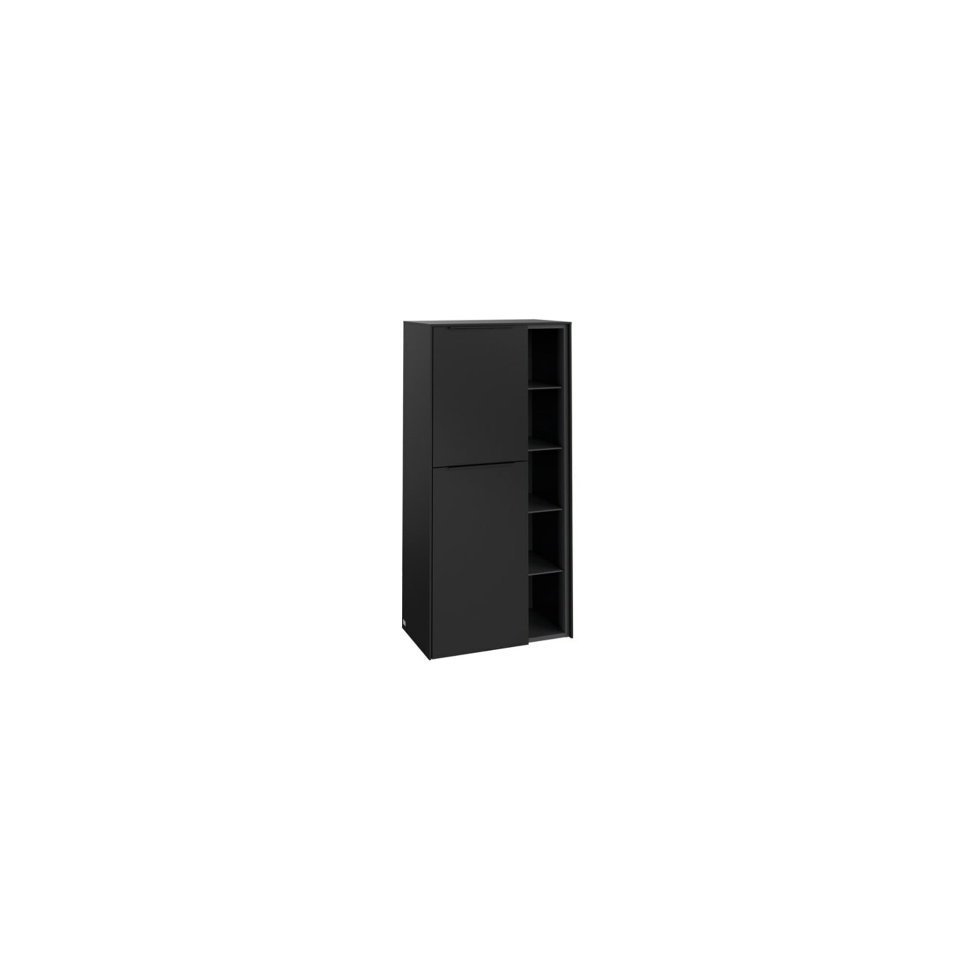 V&B Mittelschrank Subway 3.0 57,4x120x36,2cm, Sch L/Gr vo b, volc bla ; Villeroy & Boch