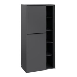 V&B Mittelschrank Subway 3.0 57,4x120x36,2cm, Sch L/Gr vo bla, graph.