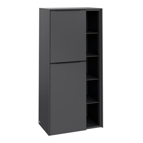 V&B Mittelschrank Subway 3.0 57,4x120x36,2cm, Sch L/Gr vo bla, graph.