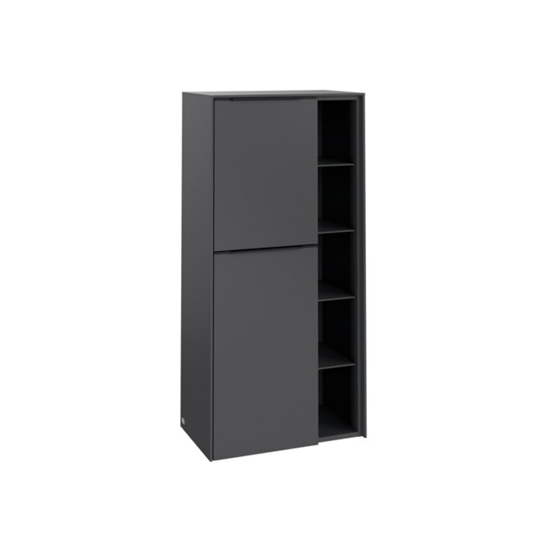 V&B Mittelschrank Subway 3.0 57,4x120x36,2cm, Sch L/Gr vo bla, graph.
