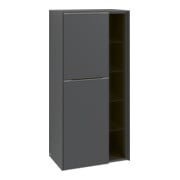 V&B Mittelschrank Subway 3.0 57,4x120x36,2cm, Sch L/Gr vo bla, wh. Oa