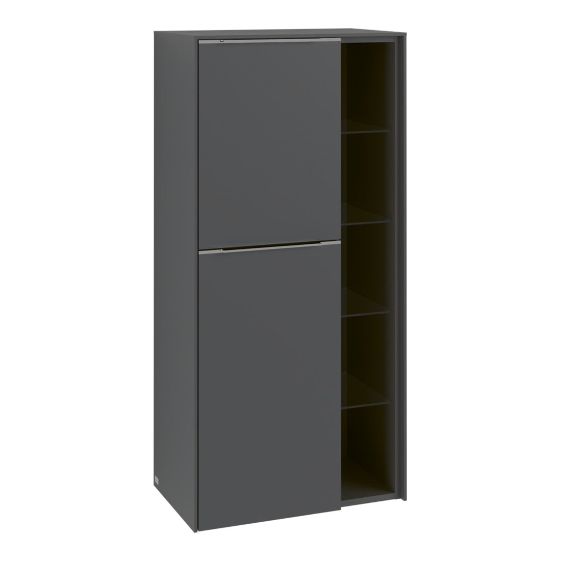 V&B Mittelschrank Subway 3.0 57,4x120x36,2cm, Sch L/Gr vo bla, wh. Oa