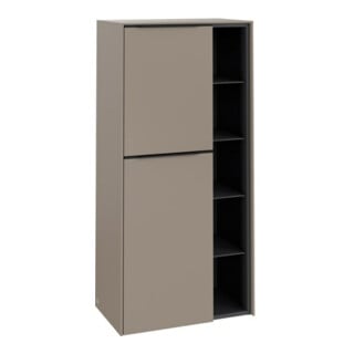 V&B Mittelschrank Subway 3.0 57,4x120x36,2cm, Sch L/Gr volc bla, Tau