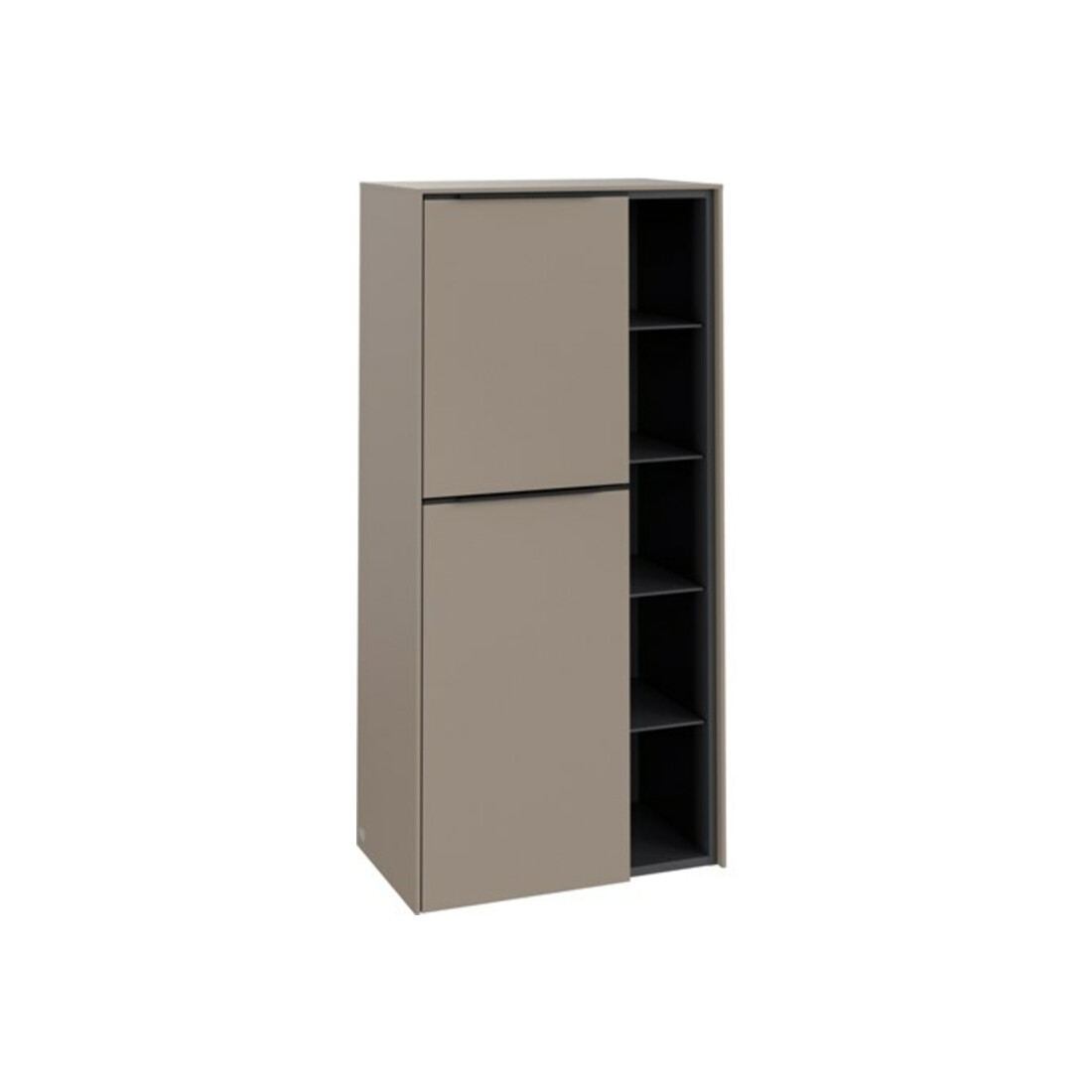 V&B Mittelschrank Subway 3.0 57,4x120x36,2cm, Sch L/Gr volc bla, Tau