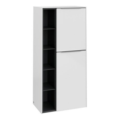 V&B Mittelschrank Subway 3.0 57,4x120x36,2cm, Sch R/Gr AL g, Bri wh.