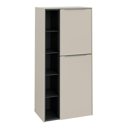 V&B Mittelschrank Subway 3.0 57,4x120x36,2cm, Sch R/Gr AL g, cashm Gr