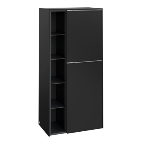 V&B Mittelschrank Subway 3.0 57,4x120x36,2cm, Sch R/Gr AL g, volc bla