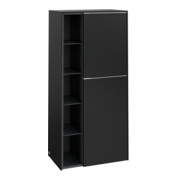 V&B Mittelschrank Subway 3.0 57,4x120x36,2cm, Sch R/Gr AL g, volc bla