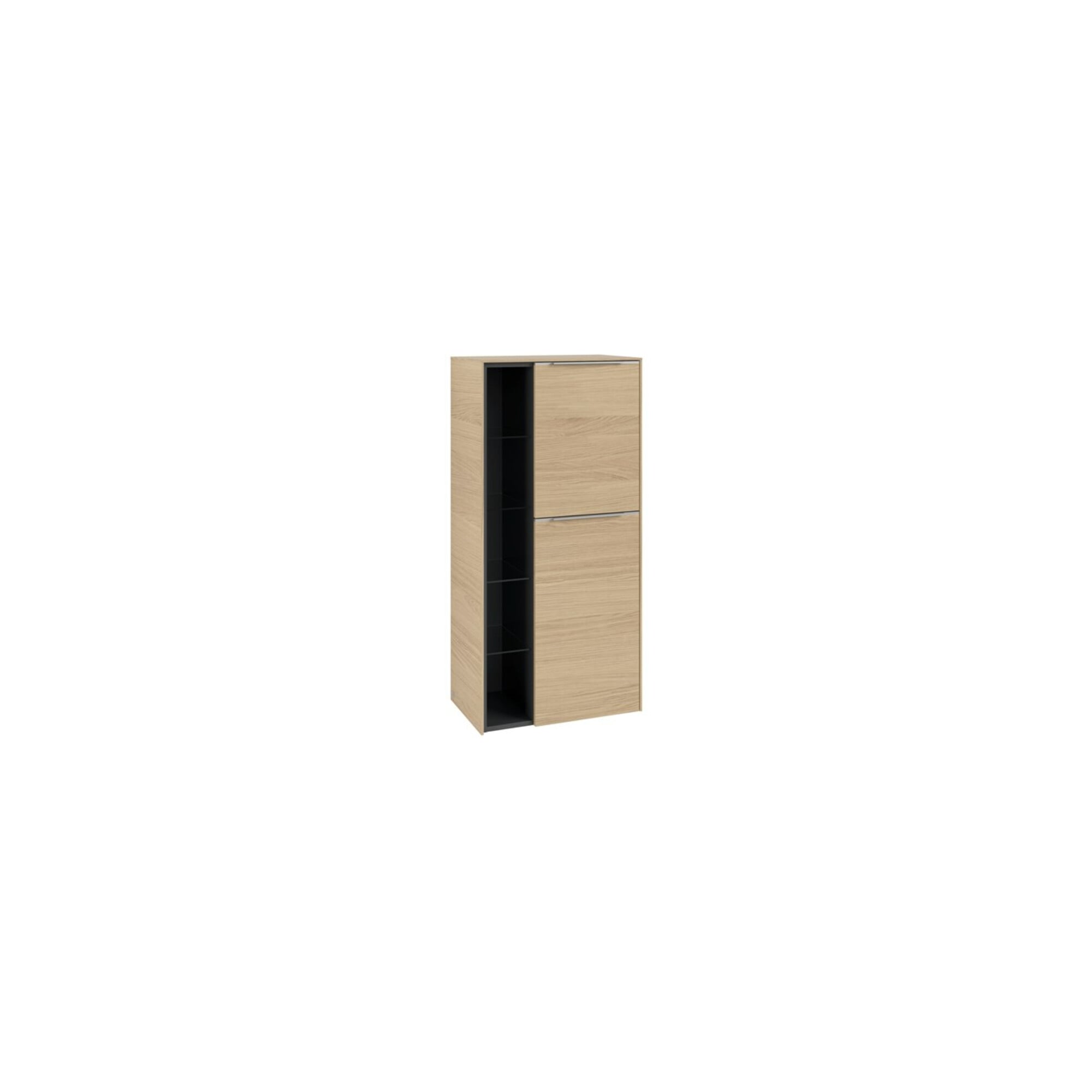 V&B Mittelschrank Subway 3.0 57,4x120x36,2cm, Sch R/Gr AL gl, Nord Oa ; Villeroy & Boch