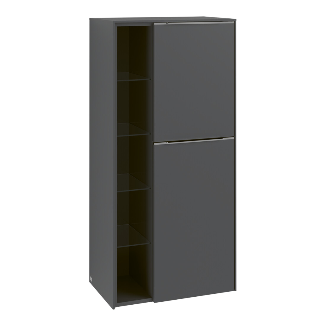 V&B Mittelschrank Subway 3.0 57,4x120x36,2cm, Sch R/Gr AL gl, so gre.