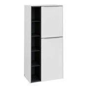V&B Mittelschrank Subway 3.0 57,4x120x36,2cm, Sch R/Gr Alu gl, P wh.