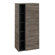 V&B Mittelschrank Subway 3.0 57,4x120x36,2cm, Sch R/Gr Alu gl, st. Oa