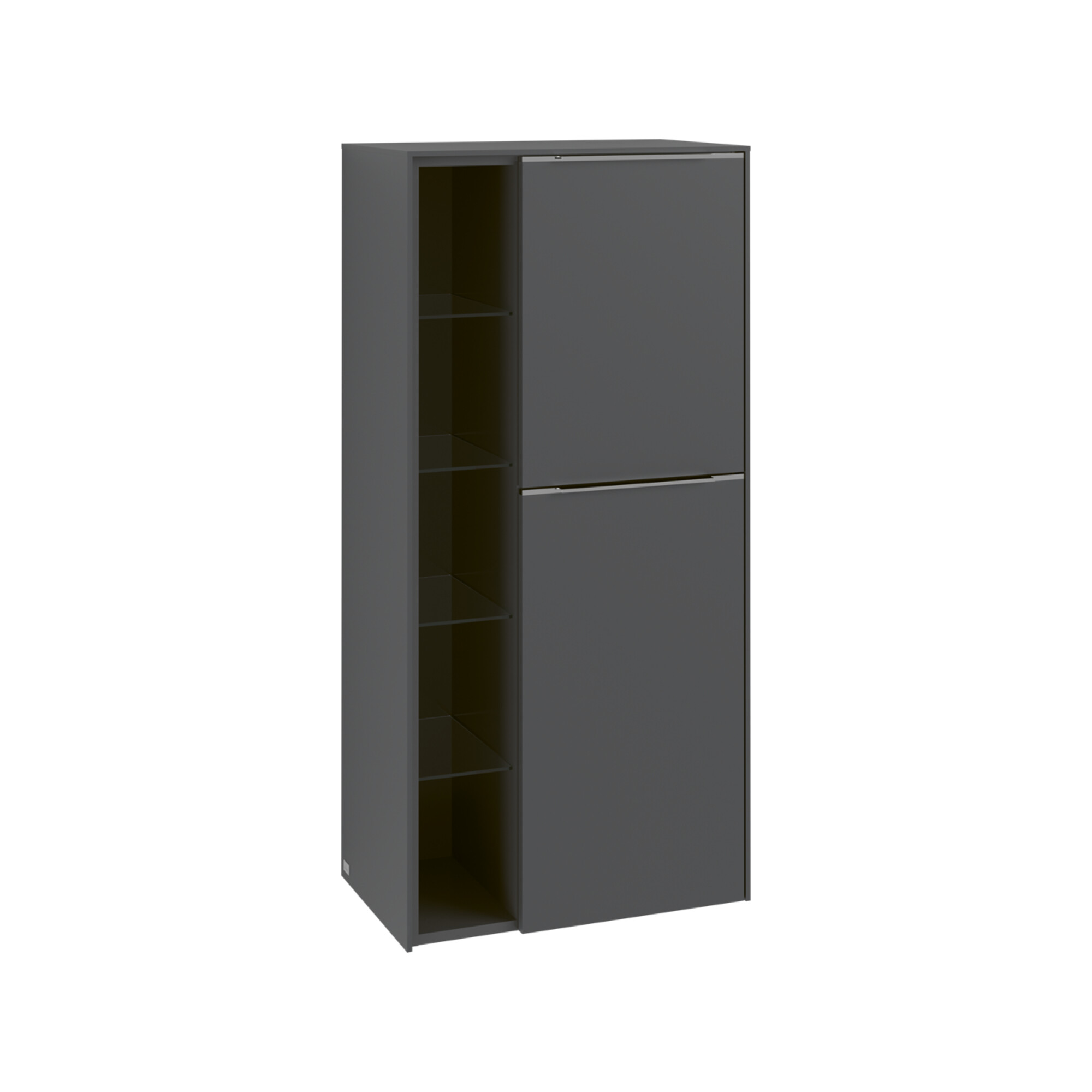 V&B Mittelschrank Subway 3.0 57,4x120x36,2cm, Sch R/Gr Alu gl, wine r ; Villeroy & Boch