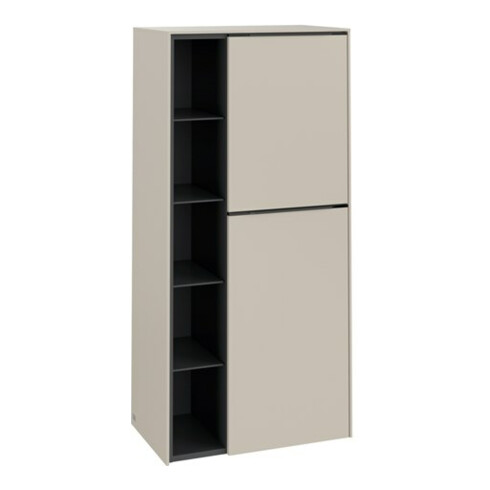 V&B Mittelschrank Subway 3.0 57,4x120x36,2cm, Sch R/Gr mon., cashm Gr