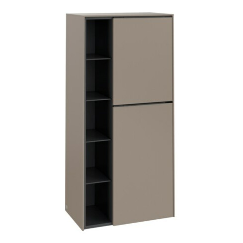 V&B Mittelschrank Subway 3.0 57,4x120x36,2cm, Sch R/Gr monochr, Tau
