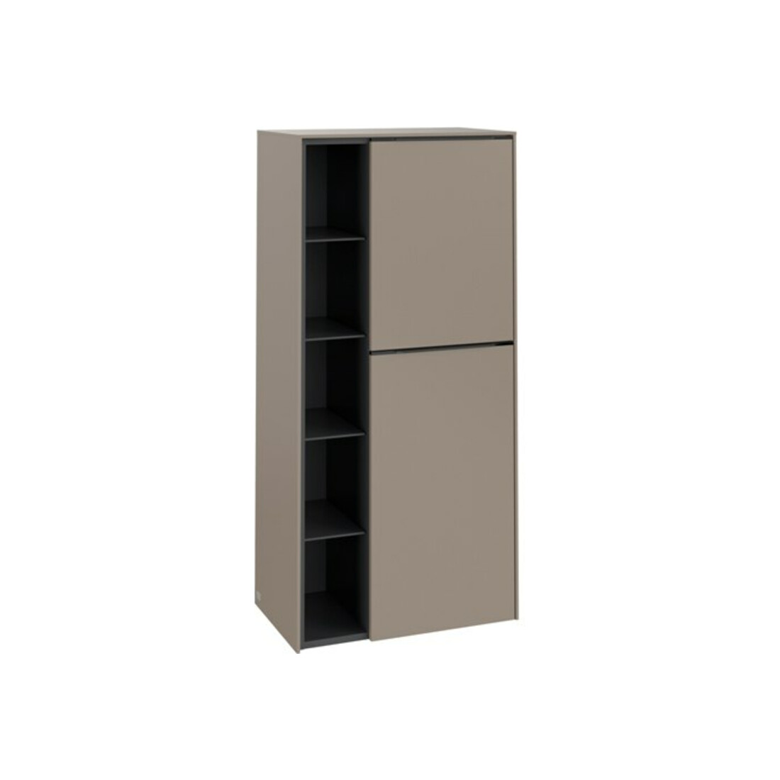 V&B Mittelschrank Subway 3.0 57,4x120x36,2cm, Sch R/Gr monochr, Tau