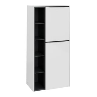 V&B Mittelschrank Subway 3.0 57,4x120x36,2cm, Sch R/Gr vo b, Bri wh.