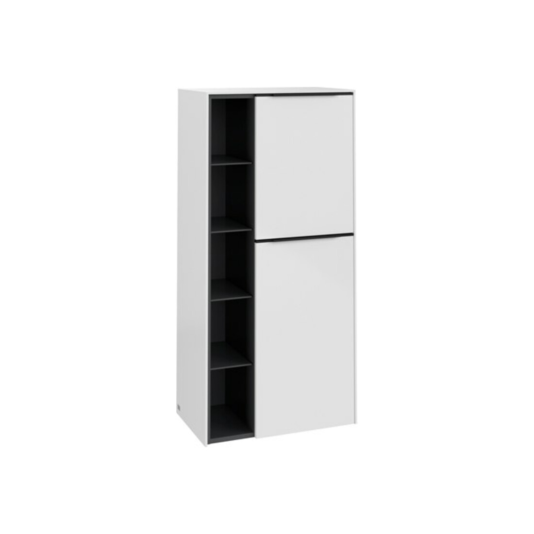 V&B Mittelschrank Subway 3.0 57,4x120x36,2cm, Sch R/Gr vo b, Bri wh.