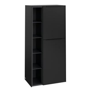 V&B Mittelschrank Subway 3.0 57,4x120x36,2cm, Sch R/Gr vo b, volc bla