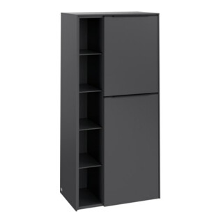 V&B Mittelschrank Subway 3.0 57,4x120x36,2cm, Sch R/Gr vo bla, graph.