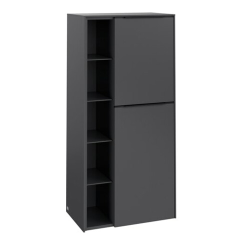 V&B Mittelschrank Subway 3.0 57,4x120x36,2cm, Sch R/Gr vo bla, graph.
