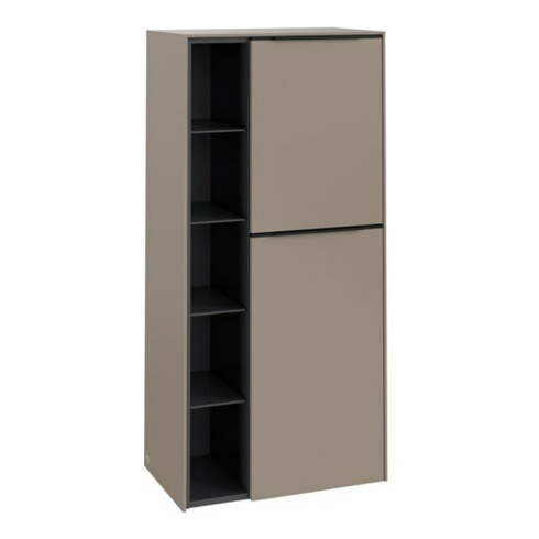 V&B Mittelschrank Subway 3.0 57,4x120x36,2cm, Sch R/Gr volc bla, Tau