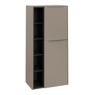 V&B Mittelschrank Subway 3.0 57,4x120x36,2cm, Sch R/Griff Alu gl, Tau
