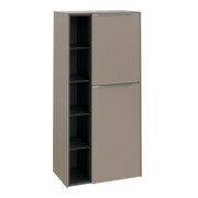 V&B Mittelschrank Subway 3.0 57,4x120x36,2cm, Sch R/Griff Alu gl, Tau