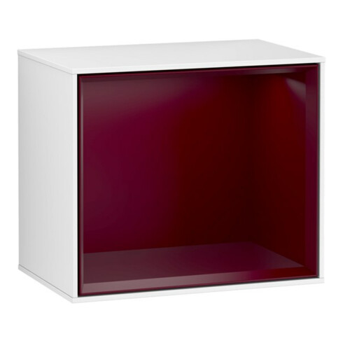 V&B Module d'étagère Éclairage mural Finion 41,8x35,6x27cm, Reg Peo m, blanc brillant Lac