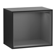 V&B Module d'étagère Finion 41,8x35,6x27cm, Anthracite avec bleu mat laqué