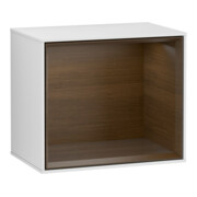 V&B Module d'étagère Finion 41,8x35,6x27cm, chêne sauvage verni, blanc mat Lac