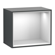 V&B Module d'étagère Finion 41,8x35,6x27cm, étagère blanche, avec panneau médium bleu, mat