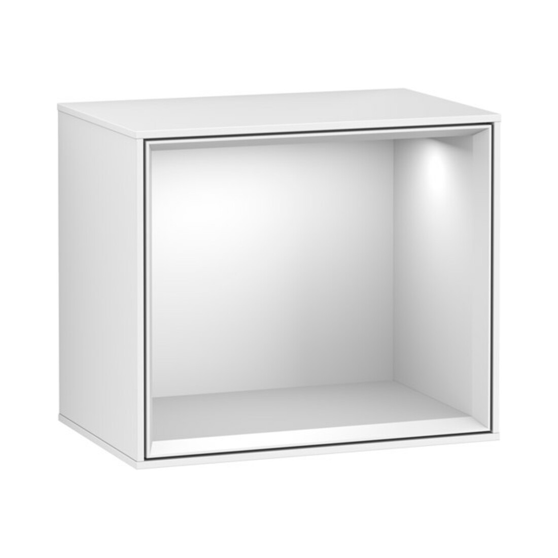 V&B Module d'étagère Finion 41,8x35,6x27cm, étagère blanche, laque blanche brillante