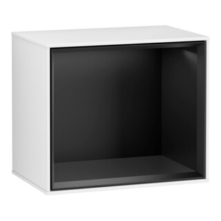 V&B Module d'étagère Finion 41,8x35,6x27cm, étagère bleue mat, blanc brillant Lac