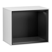 V&B Module d'étagère Finion 41,8x35,6x27cm, étagère bleue mat, blanc mat laqué