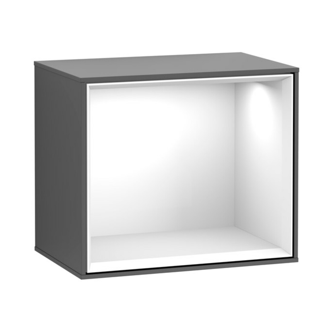 V&B Module d’étagère Finion 41,8x35,6x27cm, Étagère glo blanche, Anthracite m