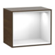 V&B Module d'étagère Finion 41,8x35,6x27cm, étagère glo blanche, placage noyer-1