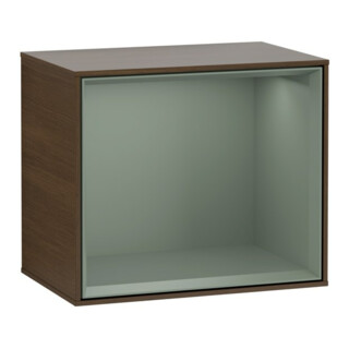 V&B Module d'étagère Finion 41,8x35,6x27cm, étagère huilée, placage noyer