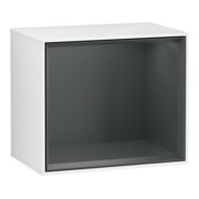 V&B Module d'étagère Finion 41,8x35,6x27cm, étagère md bl., blanc brillant Lac