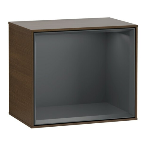 V&B Module d'étagère Finion 41,8x35,6x27cm, étagère md bl., placage noyer