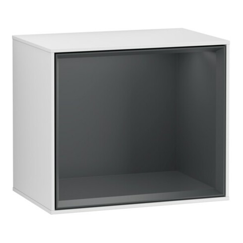 V&B Module d'étagère Finion 41,8x35,6x27cm, étagère mod. bleue, blanc mat Lac