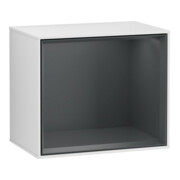 V&B Module d'étagère Finion 41,8x35,6x27cm, étagère mod. bleue, blanc mat Lac