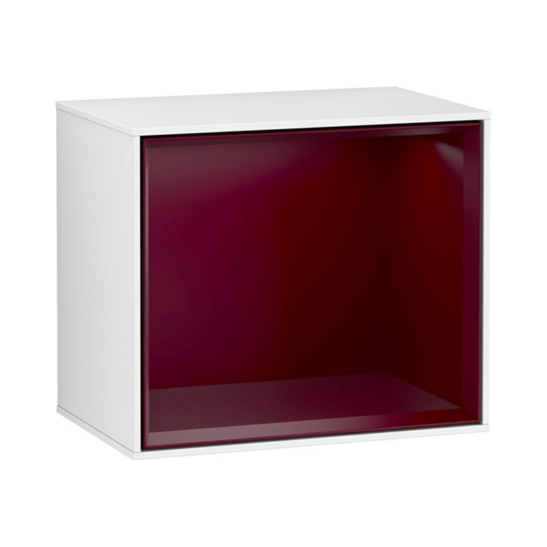 V&B Module d'étagère Finion 41,8x35,6x27cm, Étagère Peo m, blanc brillant Lac