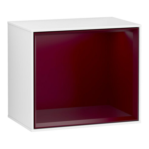 V&B Module d'étagère Finion 41,8x35,6x27cm, étagère Peo m, blanc brillant Lac