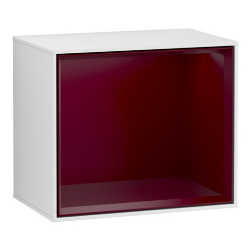 V&B Module d'étagère Finion 41,8x35,6x27cm, étagère Peo m, blanc mat laqué
