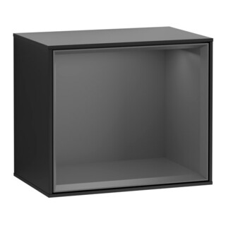 V&B Module étagère Éclairage mural Finion 41,8x35,6x27cm, Anthracite, bleu mat, laqué