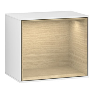 V&B Module étagère Éclairage mural Finion 41,8x35,6x27cm, Reg Oa ven, blanc brillant Lac