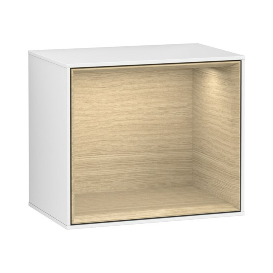 V&B Module étagère Éclairage mural Finion 41,8x35,6x27cm, Reg Oa ven, blanc brillant Lac