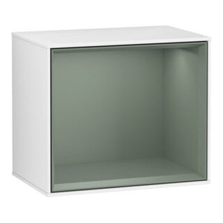 V&B Module étagère Éclairage mural Finion 41,8x35,6x27cm, Reg Oli. m, blanc brillant Lac